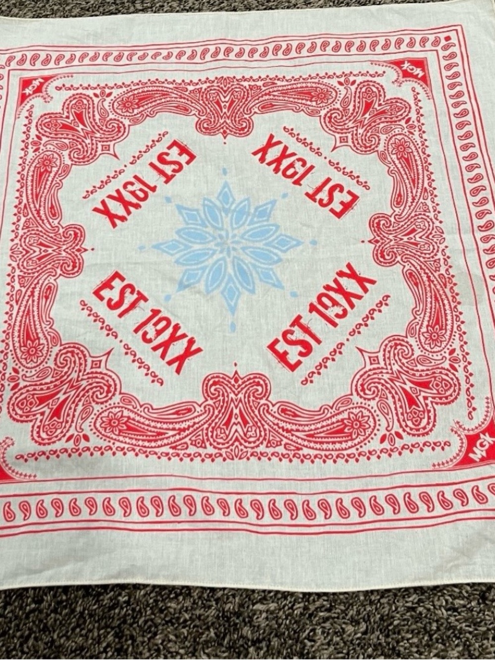 Mgk lost Americana bandanna cream and red has a little spot but thats all